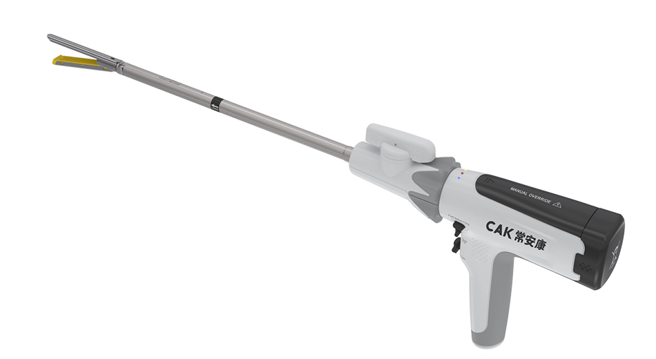 Grapadora de corte endoscópico con alimentación tipo K